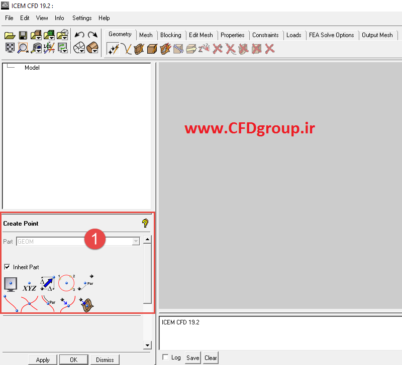 ایجاد پوینت در نرم افزار icem cfd